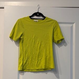 Rag & Bone Neon Yellow Crewneck Tee